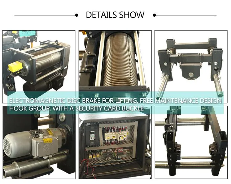 20t 18m Single Girder High Quality Lifting Equipment Electric Wire Rope Hoist