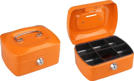 Wholesale Portable Metal Money Saving Box Cash Money Box with Key