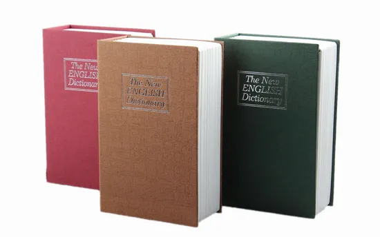 Manufacturer High Quality Similar Dictionary Built-in Metal Secret Book Safe with Lock Box