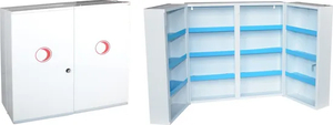 Hot Sell Good Quantity Big Size Metal Medical Equipment First Aid Box with Red Moon