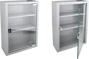 Empty Aed Medicine Cabinet with Glass