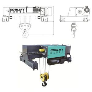50t 9m European Double Girder Lifting Equipment Electric Wire Rope Hoist with CE